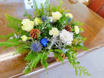 🌺今週のお花　テーマは「リース」